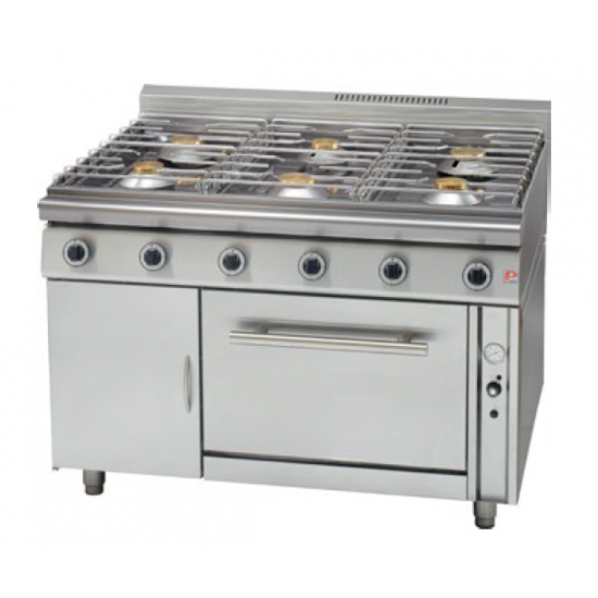 Κουζίνες αερίου - εστιαση - εξοπλισμος - Κουζίνα με Φούρνο Αερίου Panaritis GCOV 670 Restaurant Chef Κουζίνες Αερίου